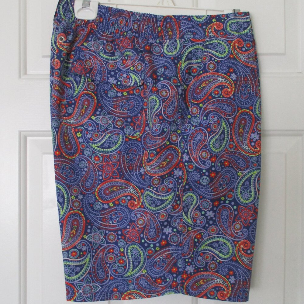 Bugatchi Uomo Mens Multicolor Paisley Drawstring Swim Trunk NWOT - 34W-38W or L